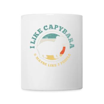 Capybara Introvert Retro Vintage - Mug - white - Front