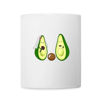 Jeunes mariés d'avocat avec cadeau enfant pour mariage - Mug blanc - blanc - Devant