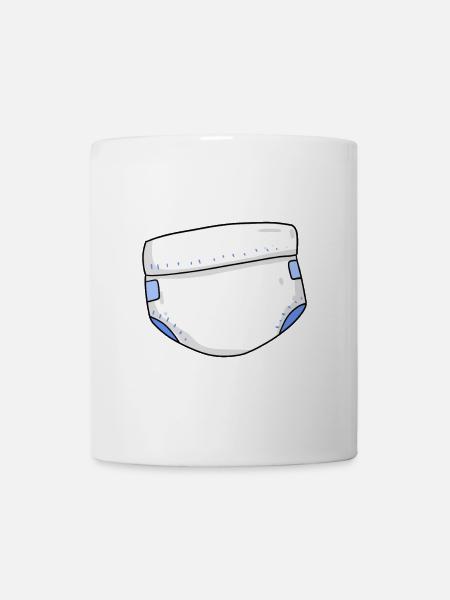 Baby Windeln - Tasse - Weiß