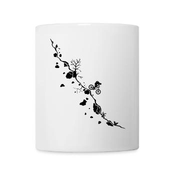 VTT, descente, vélo, pente, descente, - Mug blanc - blanc - Devant