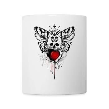 Graffiti de la chute de cœur rouge - Mug blanc - blanc - Devant