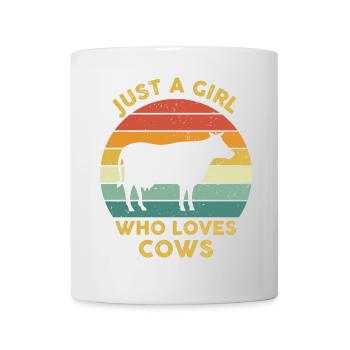 Just A Girl Who Loves Cows Vintage - Mug - white - Front