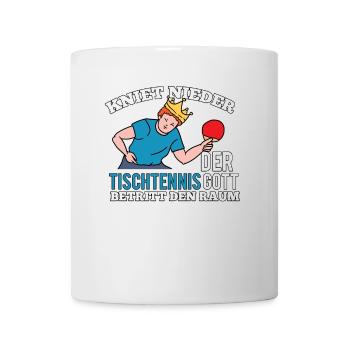 Tischtennis Legende König Macht Den Raum Unsicher - Tasse - Weiß - Vorne
