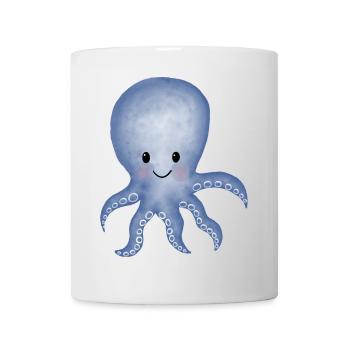 Calmar poulpe - Mug blanc - blanc - Devant