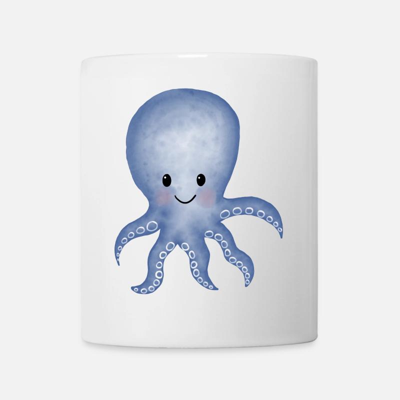 Krake Tintenfisch - Tasse - Weiß