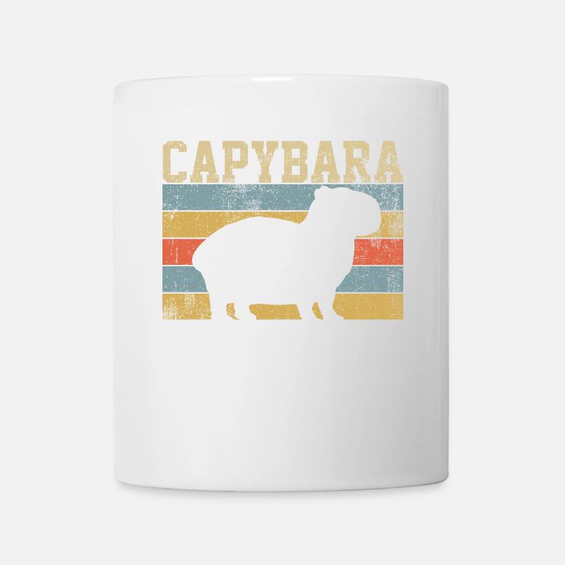 Capybara Nagetier Retro Vintage - Tasse - Weiß