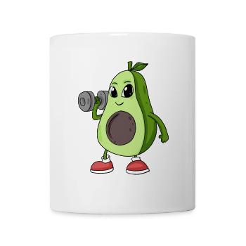 Avocado Sport Fitness Gym Dumbbell - Mug - white - Front