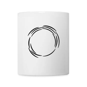 Cercle de ligne de conception lignes - Mug blanc - blanc - Devant
