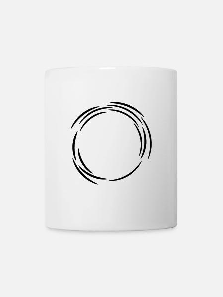 Kreis Design Linie Linien - Tasse - Weiß