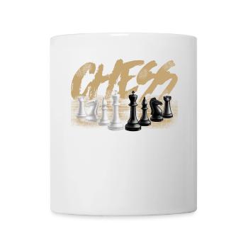 Schach - Tasse - Weiß - Vorne