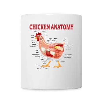 Poulets Anatomie Drôle cadeau éleveurs de poulets - Mug blanc - blanc - Devant