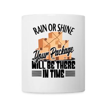 Paketzusteller Paket Paketbote Paketbotin Kurier - Tasse - Weiß - Vorne