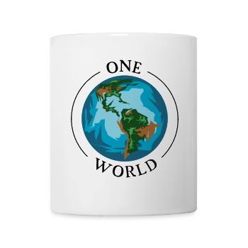 one world earth planet symbol Erde Welt Einheit - Tasse - Weiß - Vorne