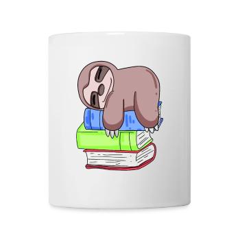 Sloth Book Books Reading - Mug - white - Front