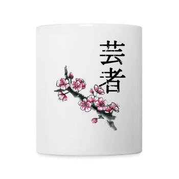 Pflaumenblütenzweig in Aquarell - Tasse - Weiß - Vorne