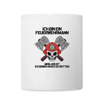 Feuerwehrmann - Tasse - Weiß - Vorne