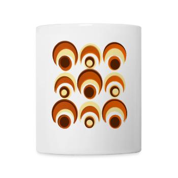 60s 70s Retro Pattern Circle Style Pattern - Mug - white - Front