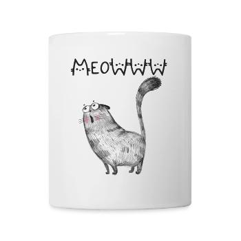Meowwitz Gray Striped Creature - Mug - white - Front