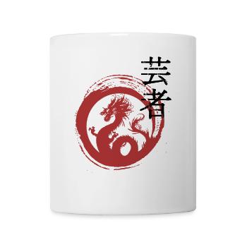 Roter Drachenring Zen Muster - Tasse - Weiß - Vorne