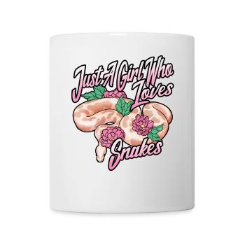 Just A Girl Who Loves Snakes - Schlange Terrarium - Tasse - Weiß - Vorne