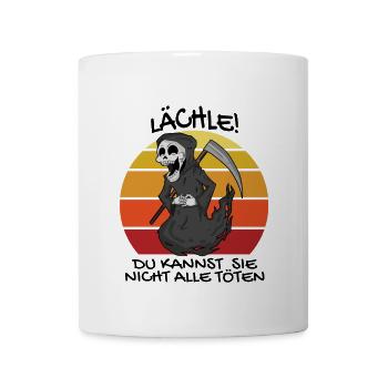 Sensenmann Retro Spruch lustig - Tasse - Weiß - Vorne