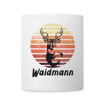 jagd jagen hunting Waidmann Deer Wald Hirsche - Tasse - Weiß - Vorne