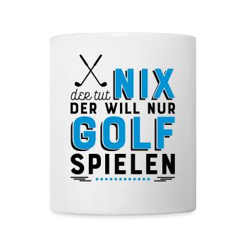 Golf spielen - Tasse - Weiß - Vorne