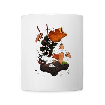 Fish sushi - Mug - white - Front