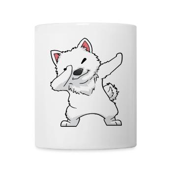 Samoyède Dabbing Kawaii - Mug blanc - blanc - Devant