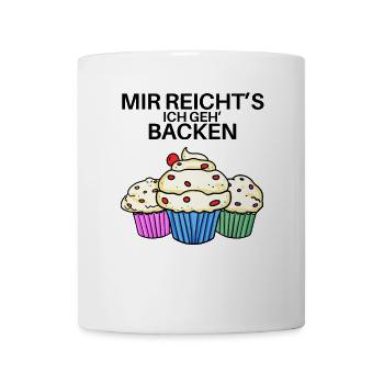 Mir reichts ich geh backen - Tasse - Weiß - Vorne