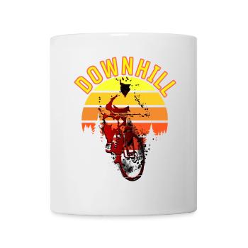 VTT Downhill Sunset Cycling - Vintage - Mug blanc - blanc - Devant