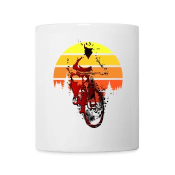 Bicycle Rider in Sunset Retro - Mug - white - Front