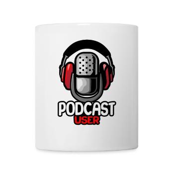 Podcast User MicroPhone Podcaster Radio Internet - Mug blanc - blanc - Devant