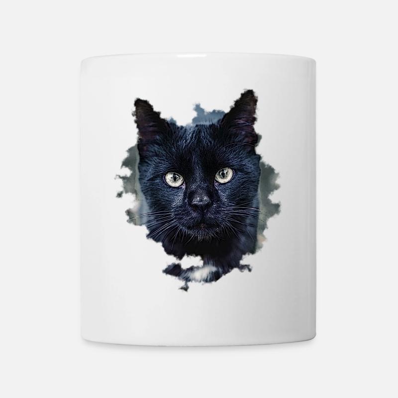 blackcat/ schwarze Katze - Tasse - Weiß