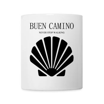 Buen Camino n’arrête jamais de marcher - Mug blanc - blanc - Devant