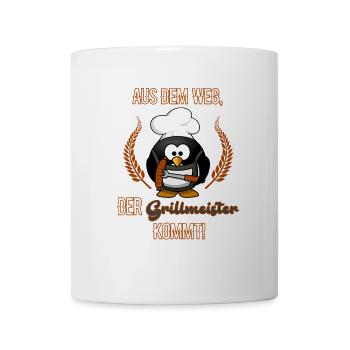 Aus dem weg, der Grillmeister kommt! - Tasse - Weiß - Vorne