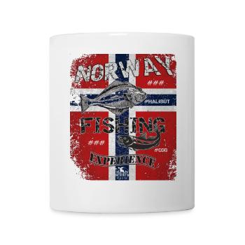 Norway Fishing Flag Fishing Fish Design - Mug - white - Front