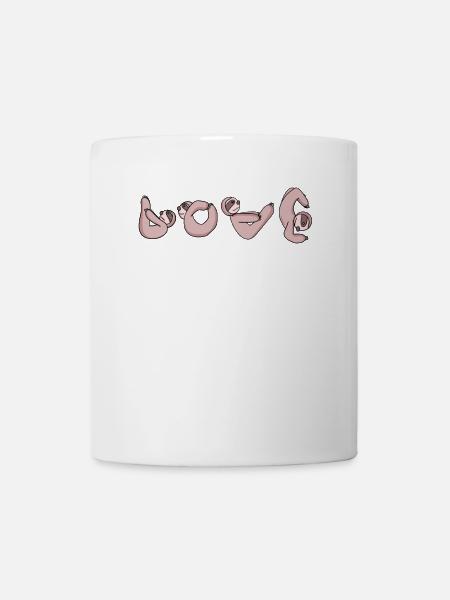 Love Yoga Fitness Paresseux Amour - Mug blanc - blanc