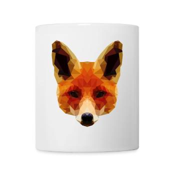 Renard polygonal orange - Mug blanc - blanc - Devant