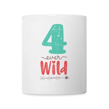 Four Ever Wild 4th Birthday Gift Girl - Mug - white - Front