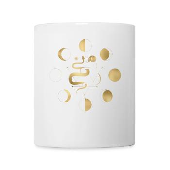 Silhouette dorée de la lune - Mug blanc - blanc - Devant