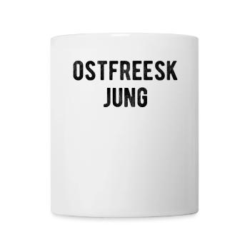 Ostfreesk Jung Ostfriesland Plattdeutsch Dialekt - Tasse - Weiß - Vorne
