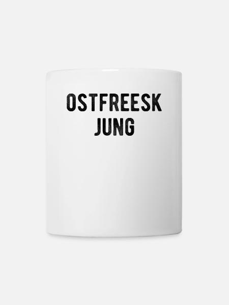 Ostfreesk Jung Ostfriesland Plattdeutsch Dialekt - Tasse - Weiß