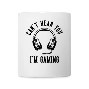 Can’t Hear You I’m Game Gamer Casque cadeau - Mug blanc - blanc - Devant