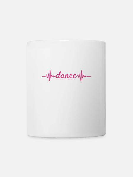Herzschlag EKG Tanzen Dance Walzer Geschenk - Tasse - Weiß