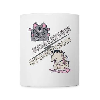 Pro Contra Debattieren Politik Meme Koala Opossum - Tasse - Weiß - Vorne