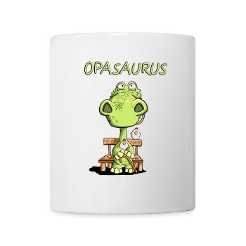 Opa Saurus I Dinosaurier I Großvater - Tasse - Weiß - Vorne