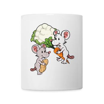 Organic Eco Mice Vegetables Rodents Hunger Mouse - Mug - white - Front