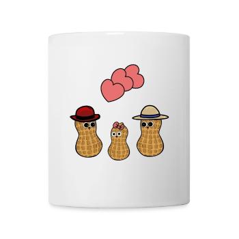 Family Peanut Mom Dad Baby Parents - Mug - white - Front