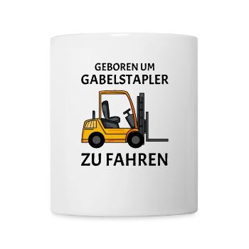Gabelstapler Stapler Shirt - Tasse - Weiß - Vorne